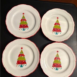 Vintage Solecasa Christmas Dessert Plates - set of 4